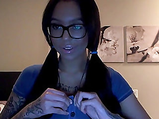Gorgeous College Camgirl With Glasses